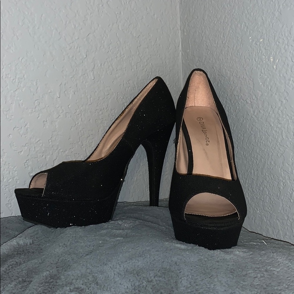Sparkle Black Heels